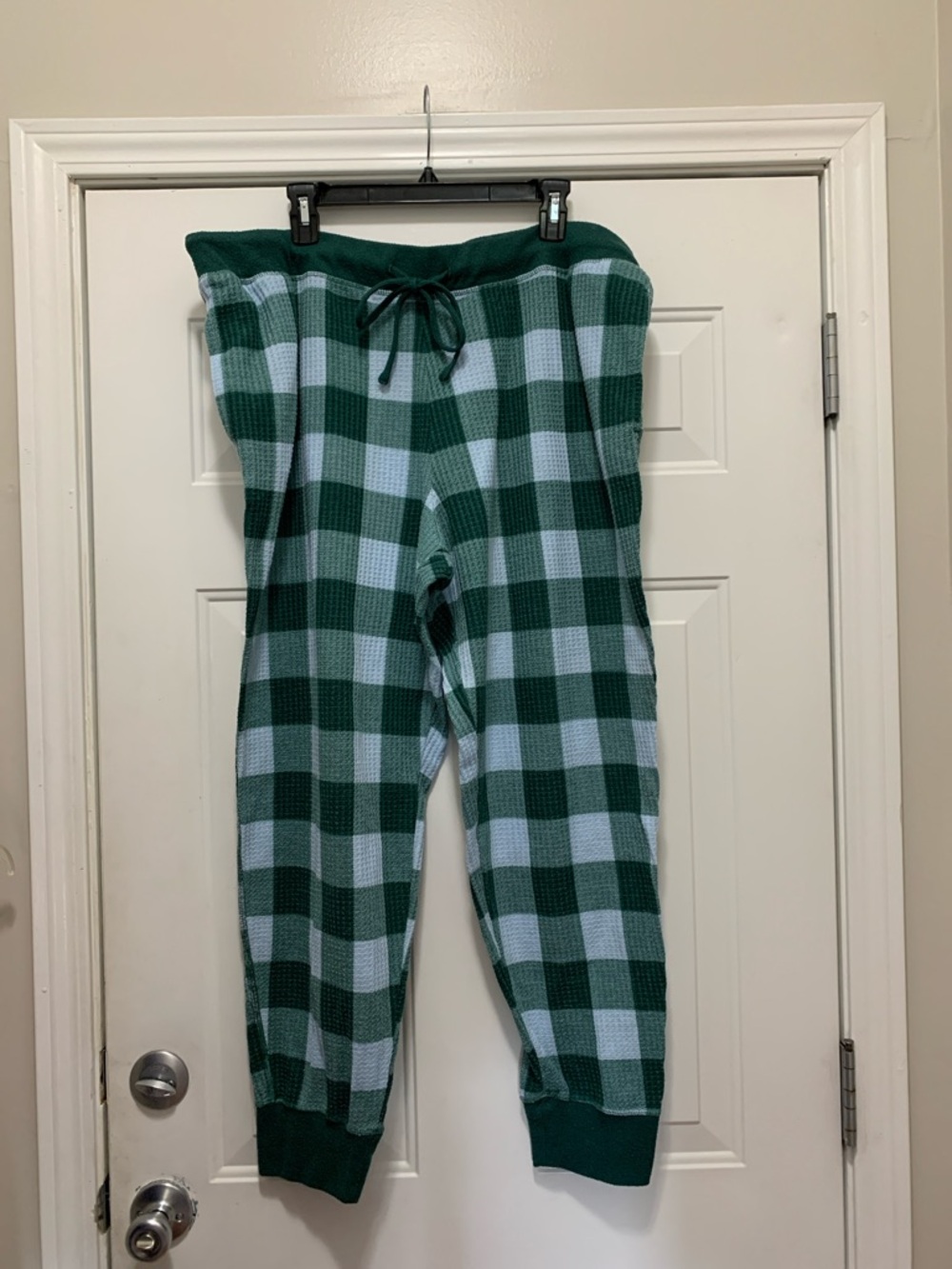 4/$10 Joyspun Green and Blue Knit Buffalo Plaid Jogger Pajama Pants Size 3X